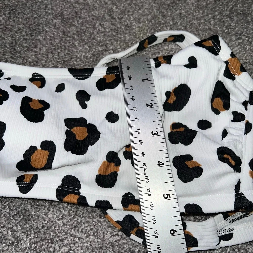 Xhileration bikini top size D DD animal print